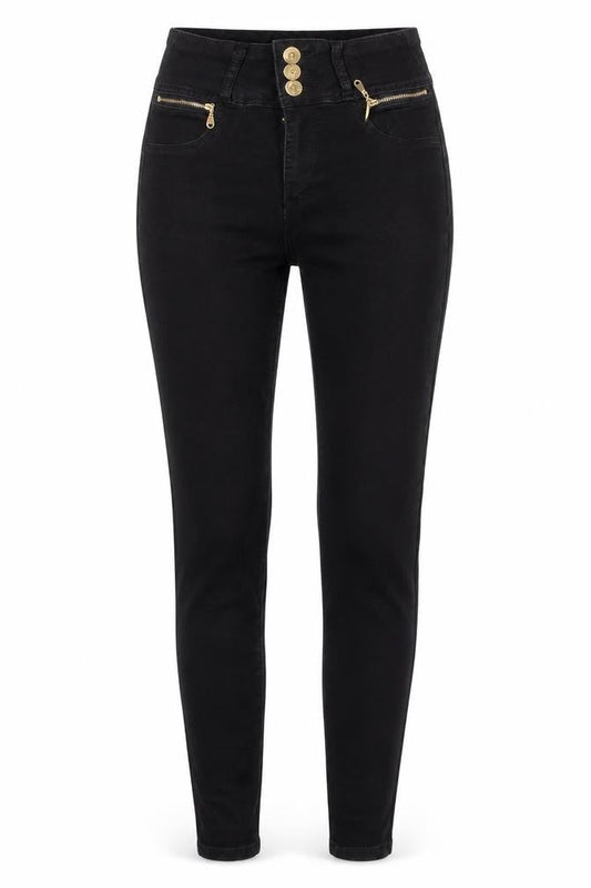 Marc Angelo Unisex Black Skinny High Rise Stretch Jeans Size 10