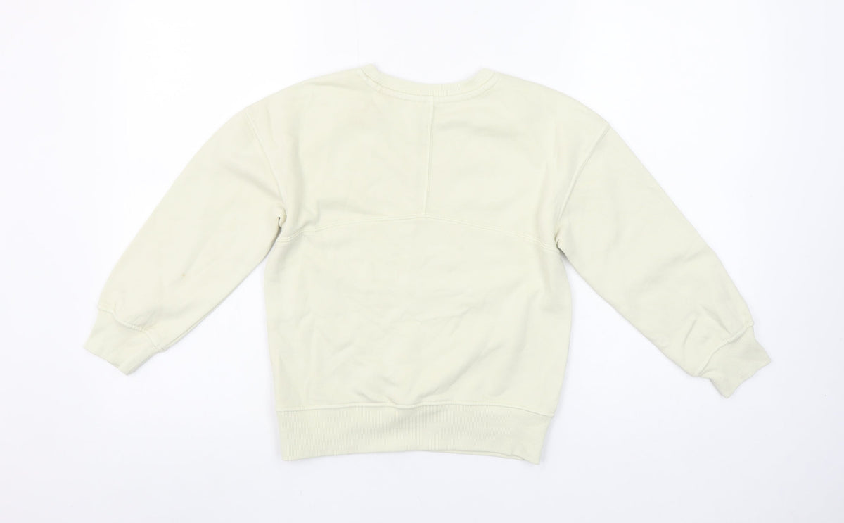 Dunnes Stores Girls Beige Soho NY Graphic Pullover Sweatshirt 6-7 Years