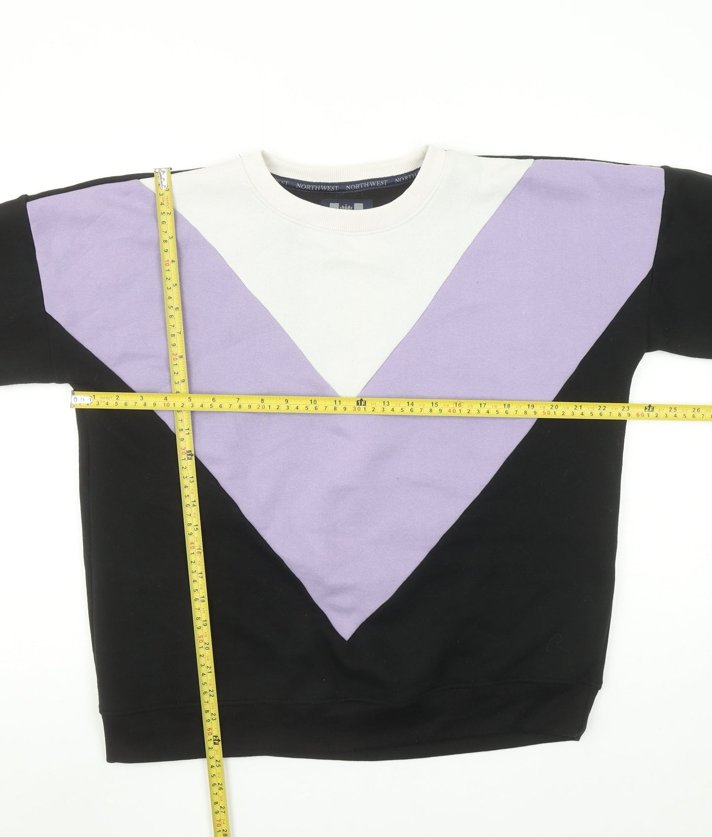 North West Women’s Black Purple Colourblock Sweatshirt L