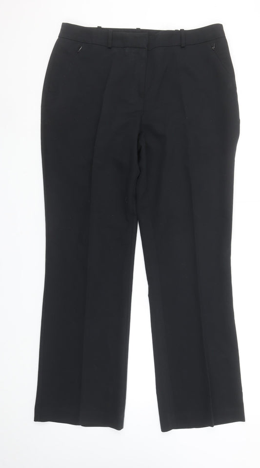 Dunnes Women’s Black Size 12 Straight Leg Dress Trousers