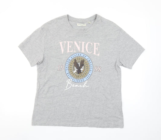 Brave Soul Womens Grey Venice Beach Graphic T-Shirt Size M
