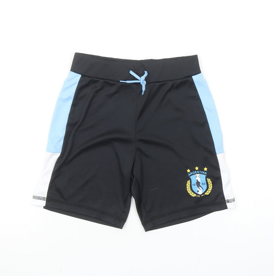 Dunnes Stores Boys Black Athletic Football Shorts 7-8 Years