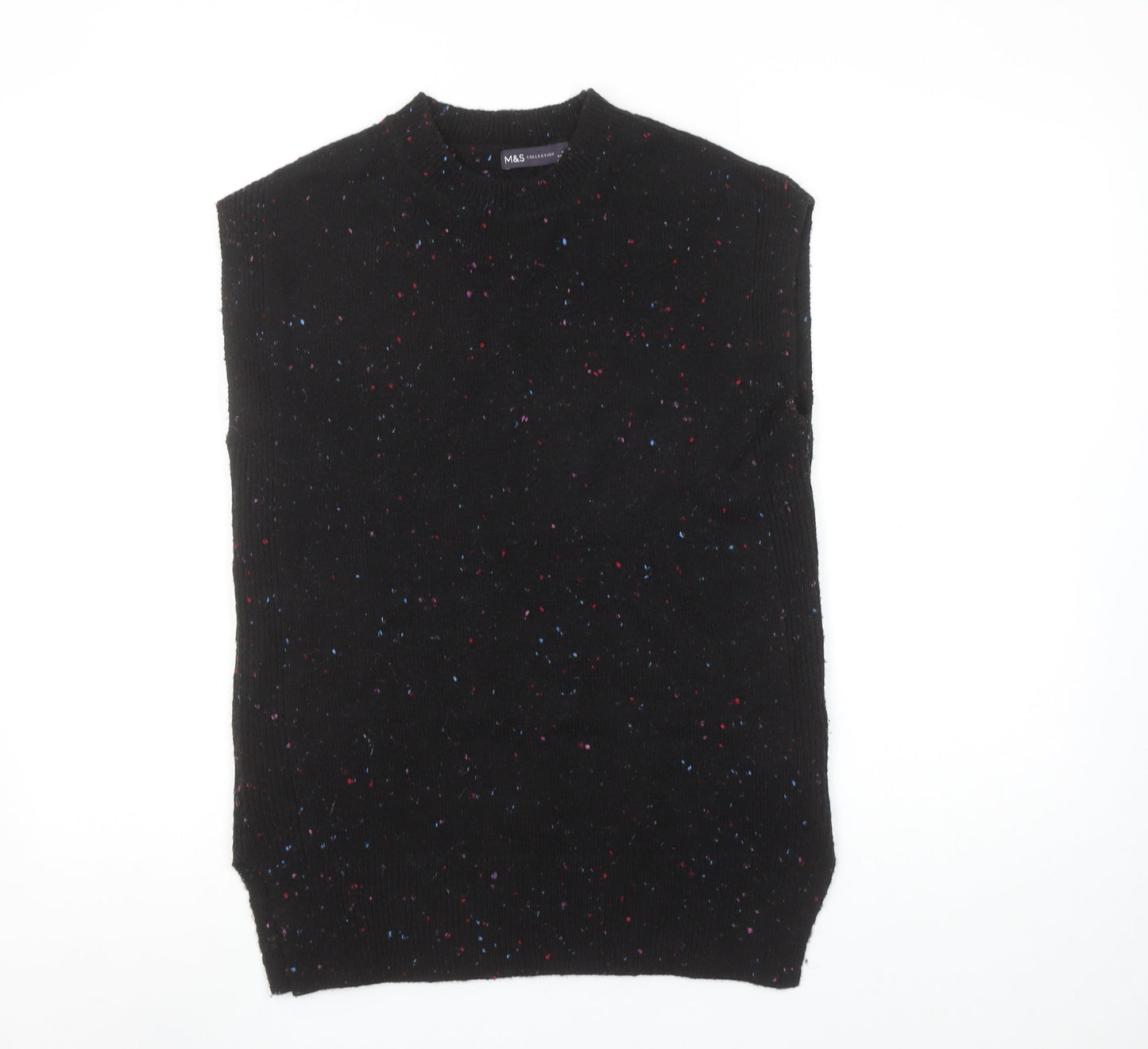 Marks and Spencer Womens Black XS Sleeveless Knit Pullover Jumper