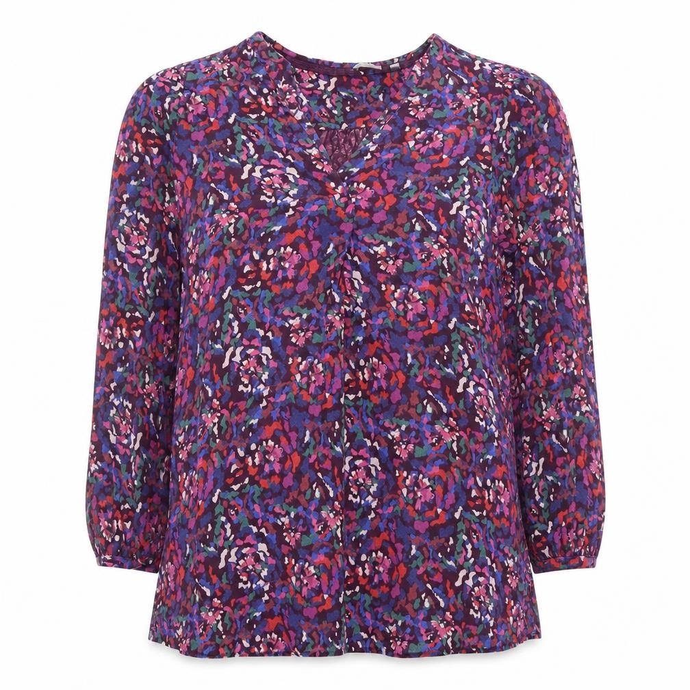 FatFace Women’s Purple Floral Viscose Tunic Blouse Size 12
