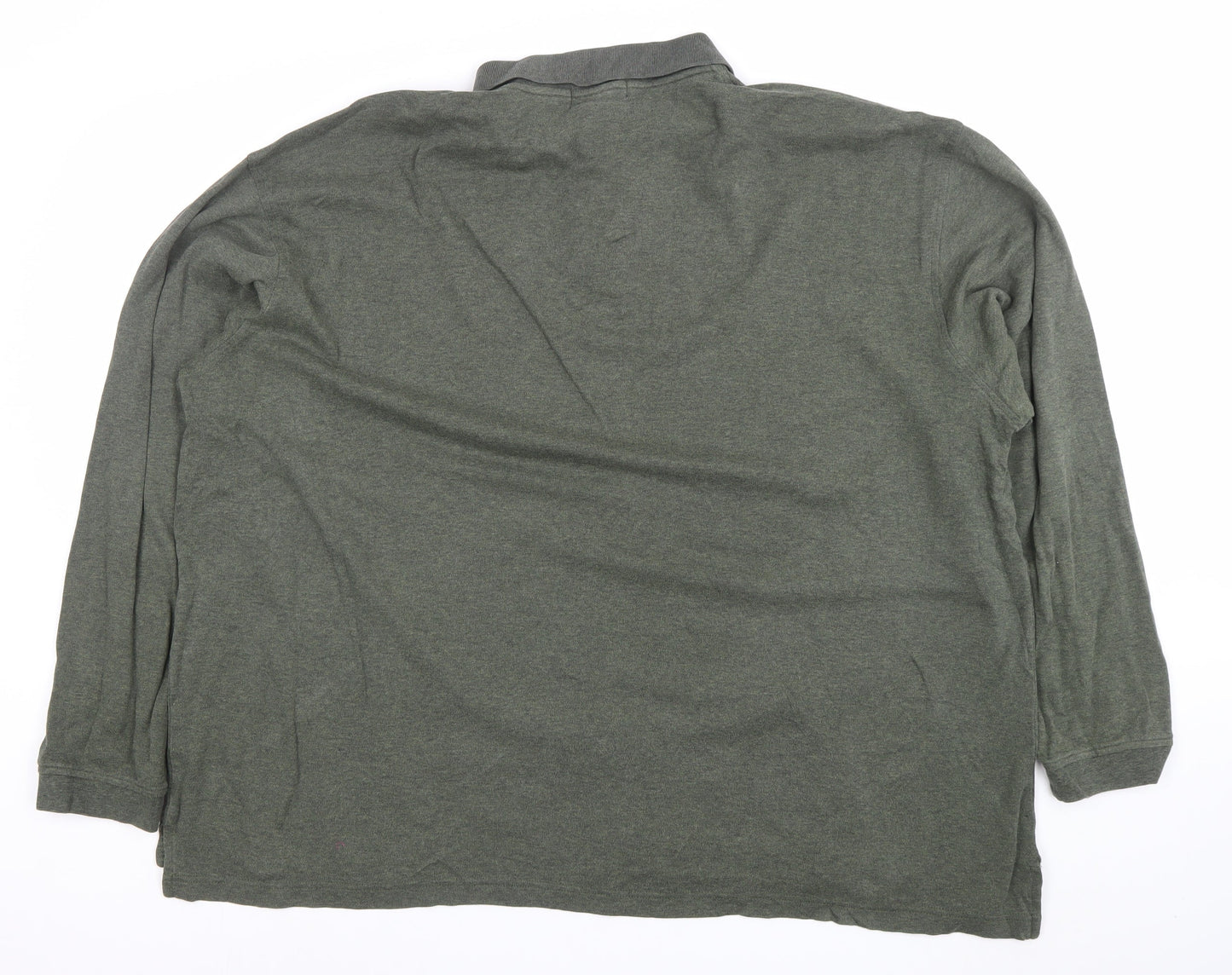 Club Room Men’s Green 2XL Long Sleeve Cotton Polo Shirt