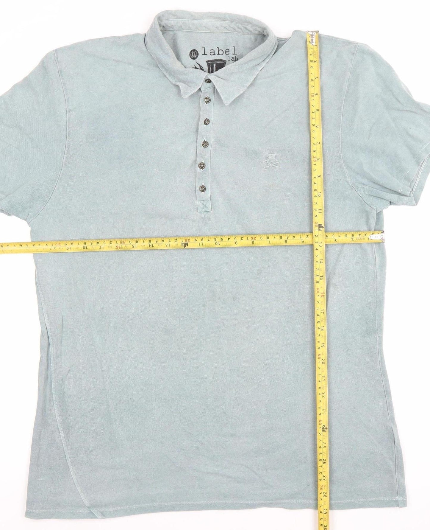 Label Lab Men's Blue XL Cotton Polo Shirt Casual Smart Top