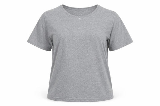 Rabe Women’s Grey Cotton Basic T-Shirt Size 8 Short Sleeve