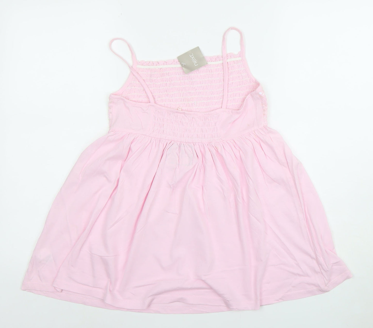 Next Girls Pink Sequin Strappy Cotton Party Dress 14 Years