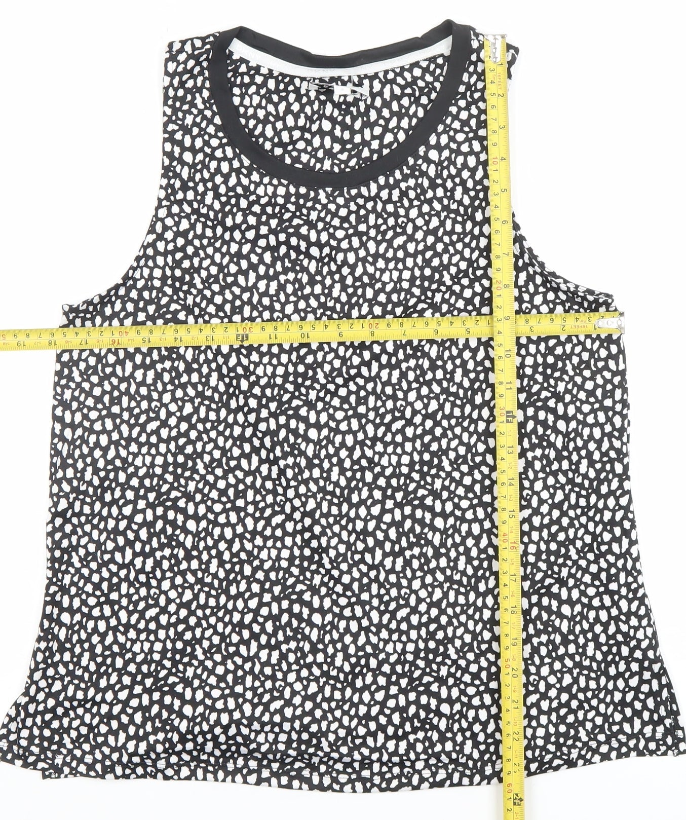 DKNY Women’s Black Animal Print Sleeveless Tank Top Size S