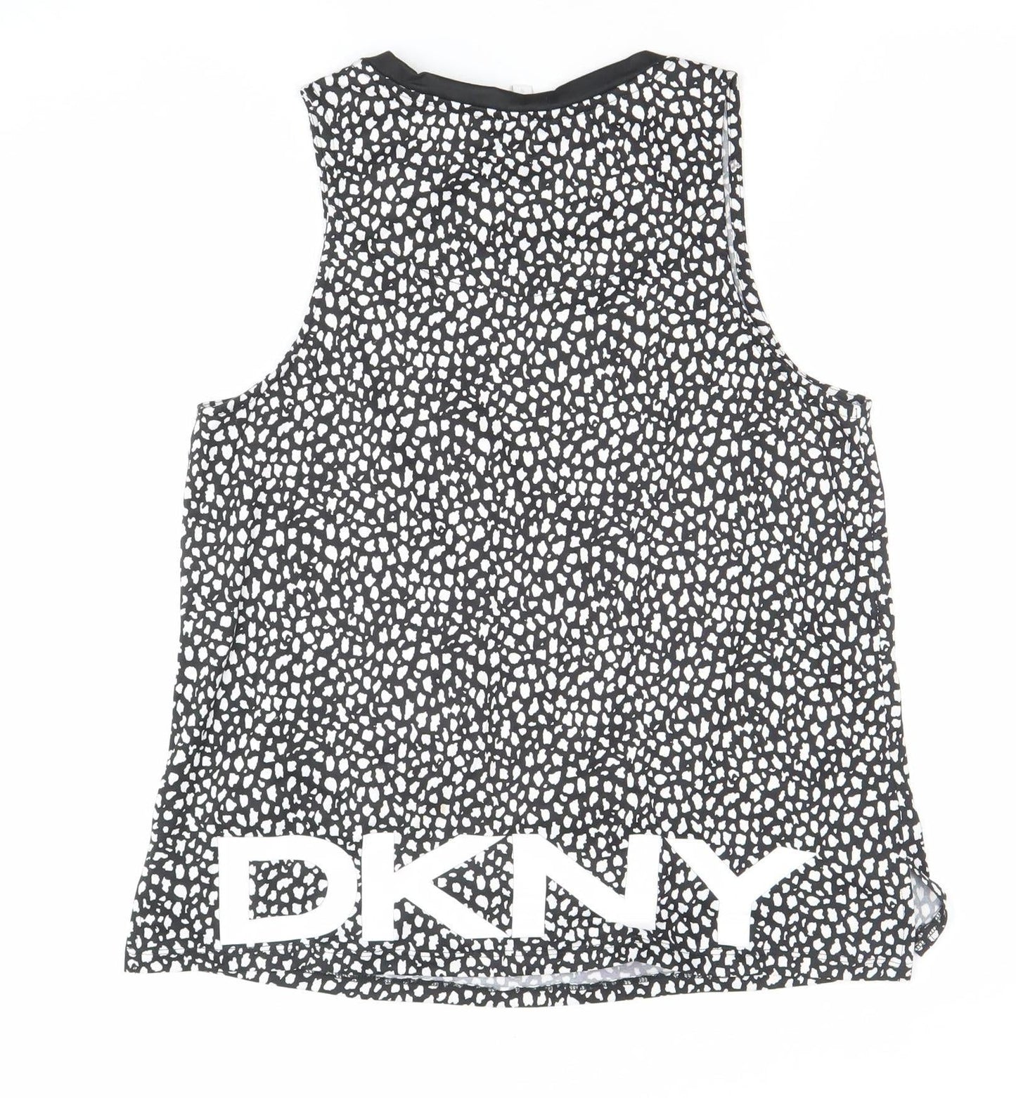 DKNY Women’s Black Animal Print Sleeveless Tank Top Size S