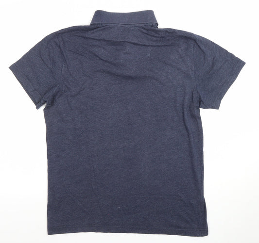 Hollister Men's Blue Slim Fit Cotton Polo Shirt Size M