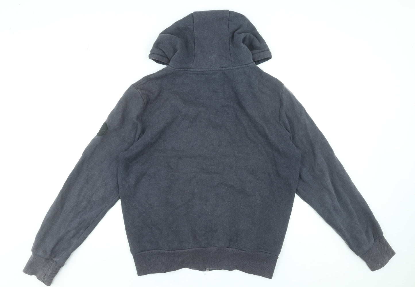 Firetrap Men's Blue Full Zip Hoodie Size M Cotton Blend