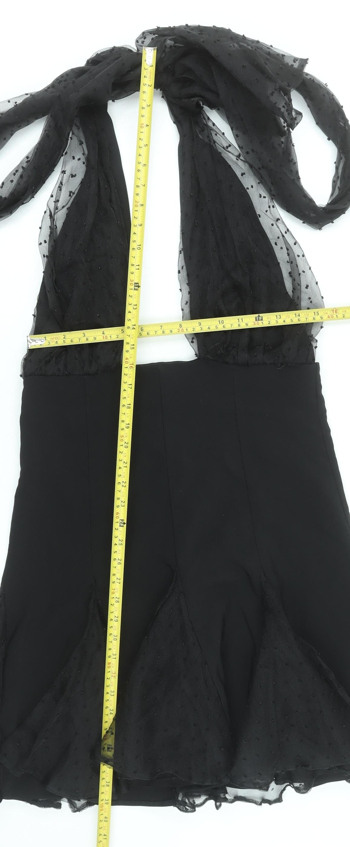 ASOS Womens Black Fit & Flare Halter Short Party Dress Size 14