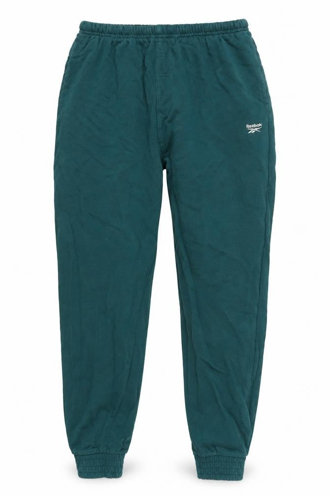 Reebok Men’s Green Jogger Sweatpants S Regular Fit Elastic Waist