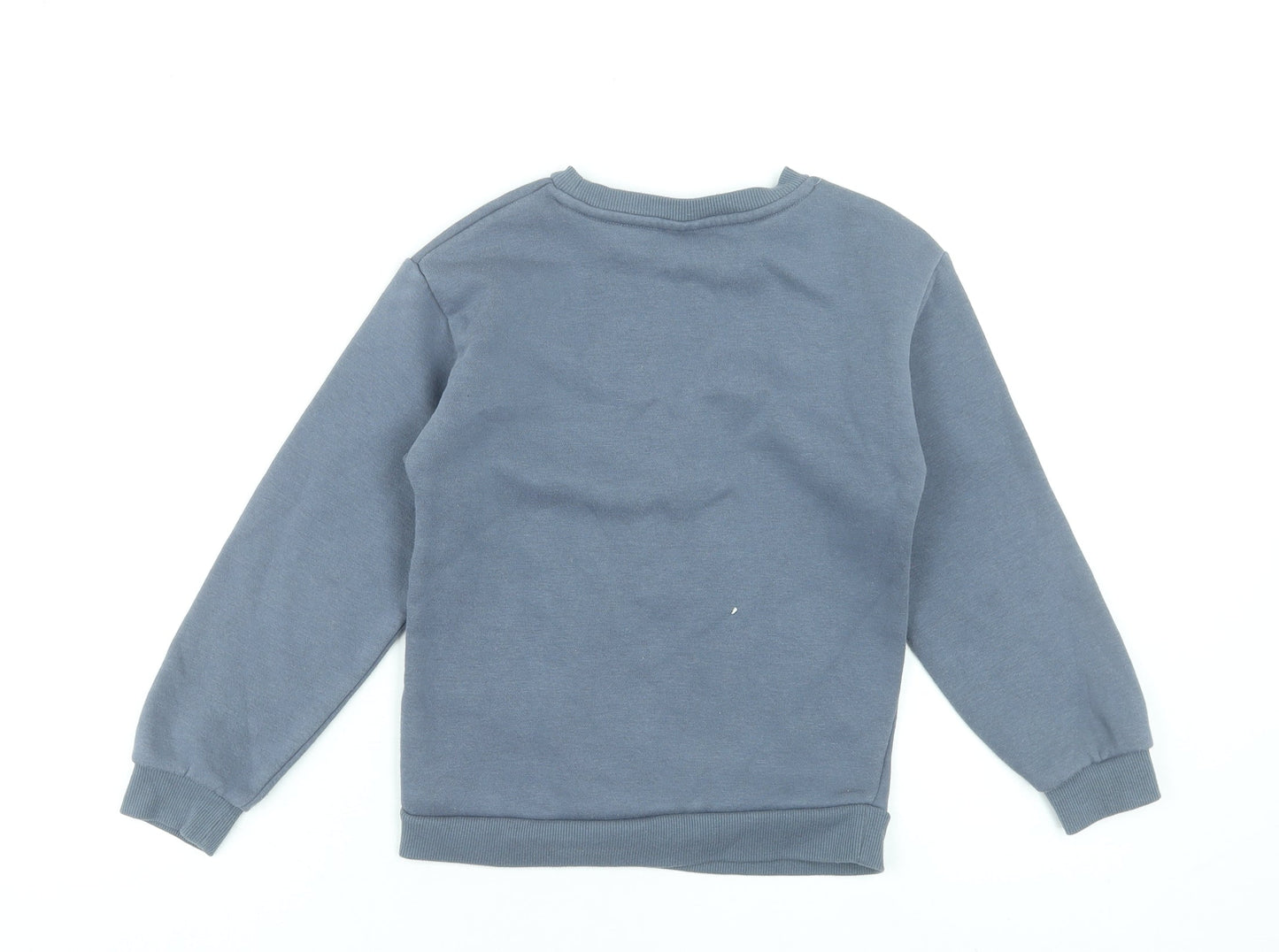 Disney Girls Grey Stitch Sweatshirt 7-8 Years Pullover Fleece Jumper