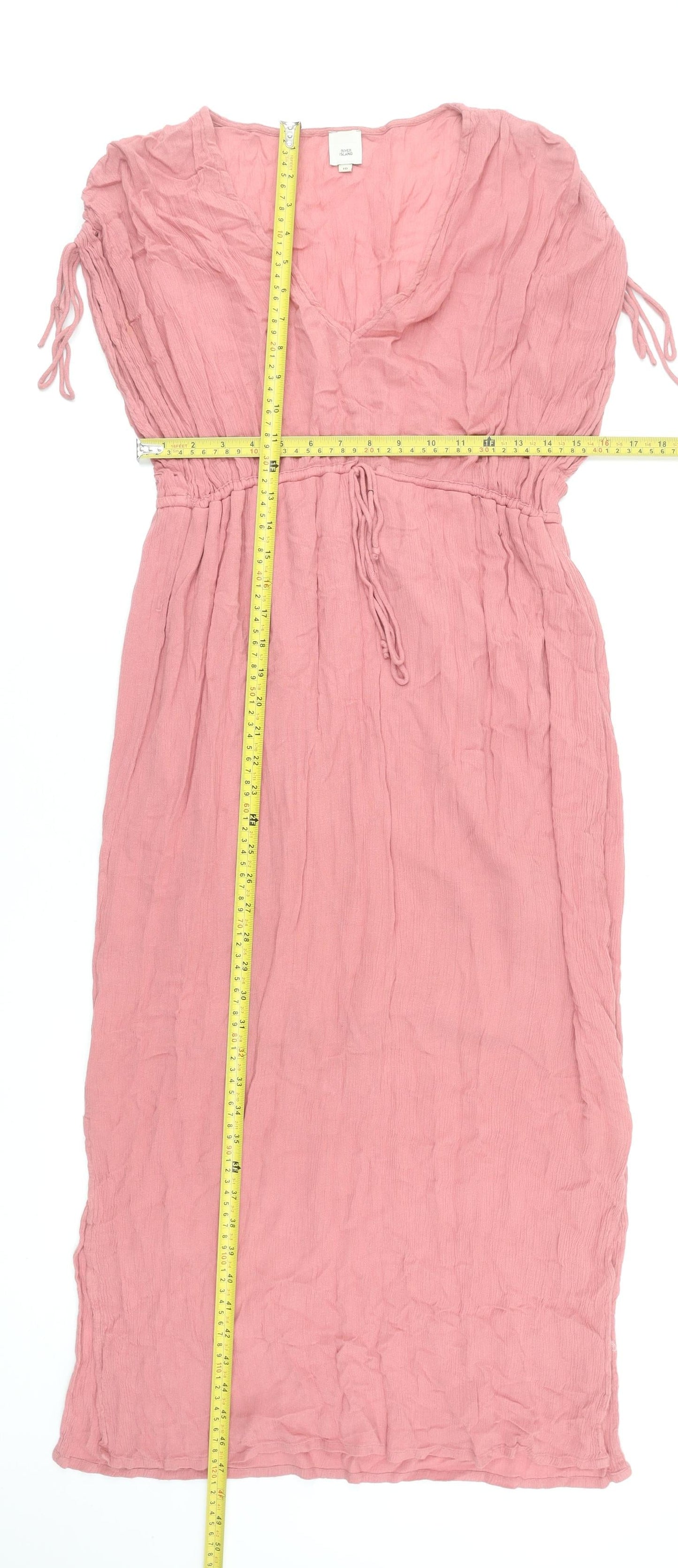 River Island Women’s Pink Viscose Midi Kaftan Dress Size 10