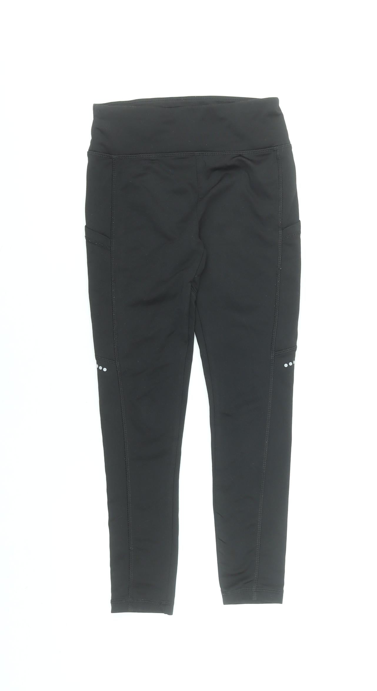 Dunnes Stores Girls Black Activewear Leggings 7-8 Years Stretch Sportswear