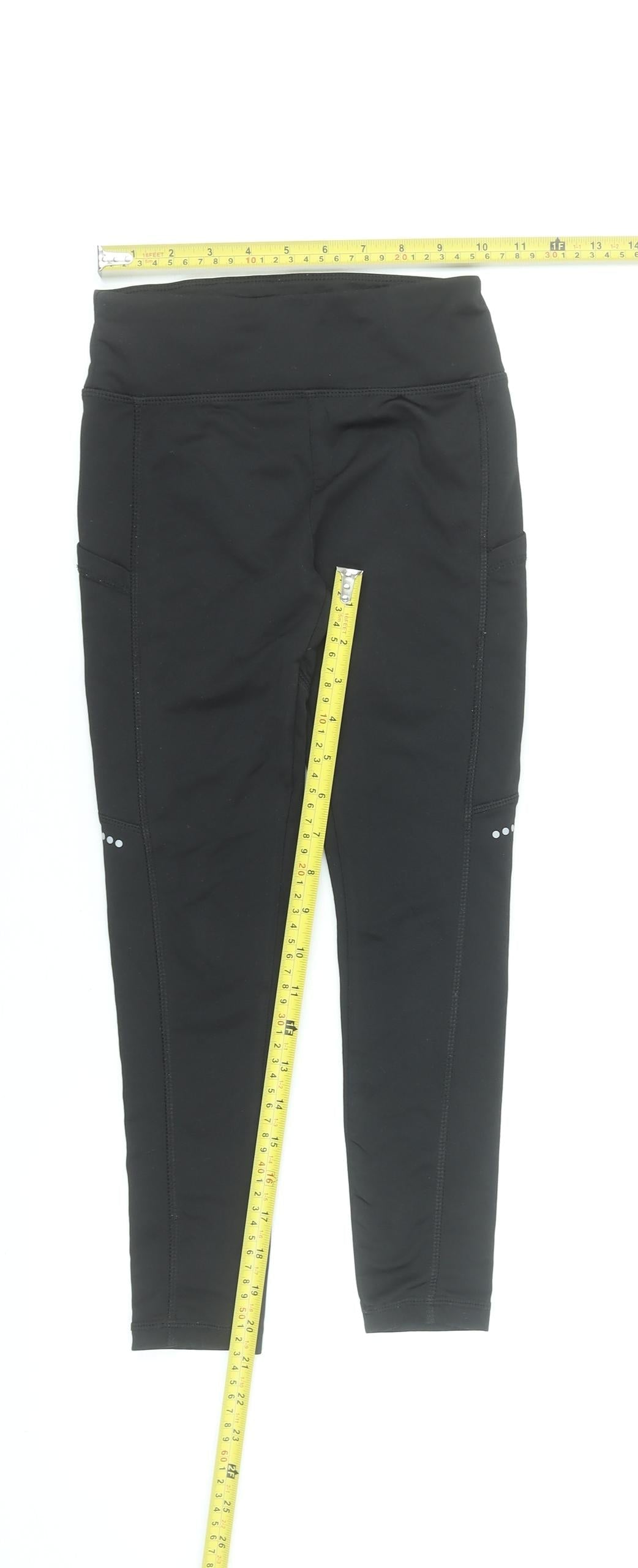 Dunnes Stores Girls Black Activewear Leggings 7-8 Years Stretch Sportswear
