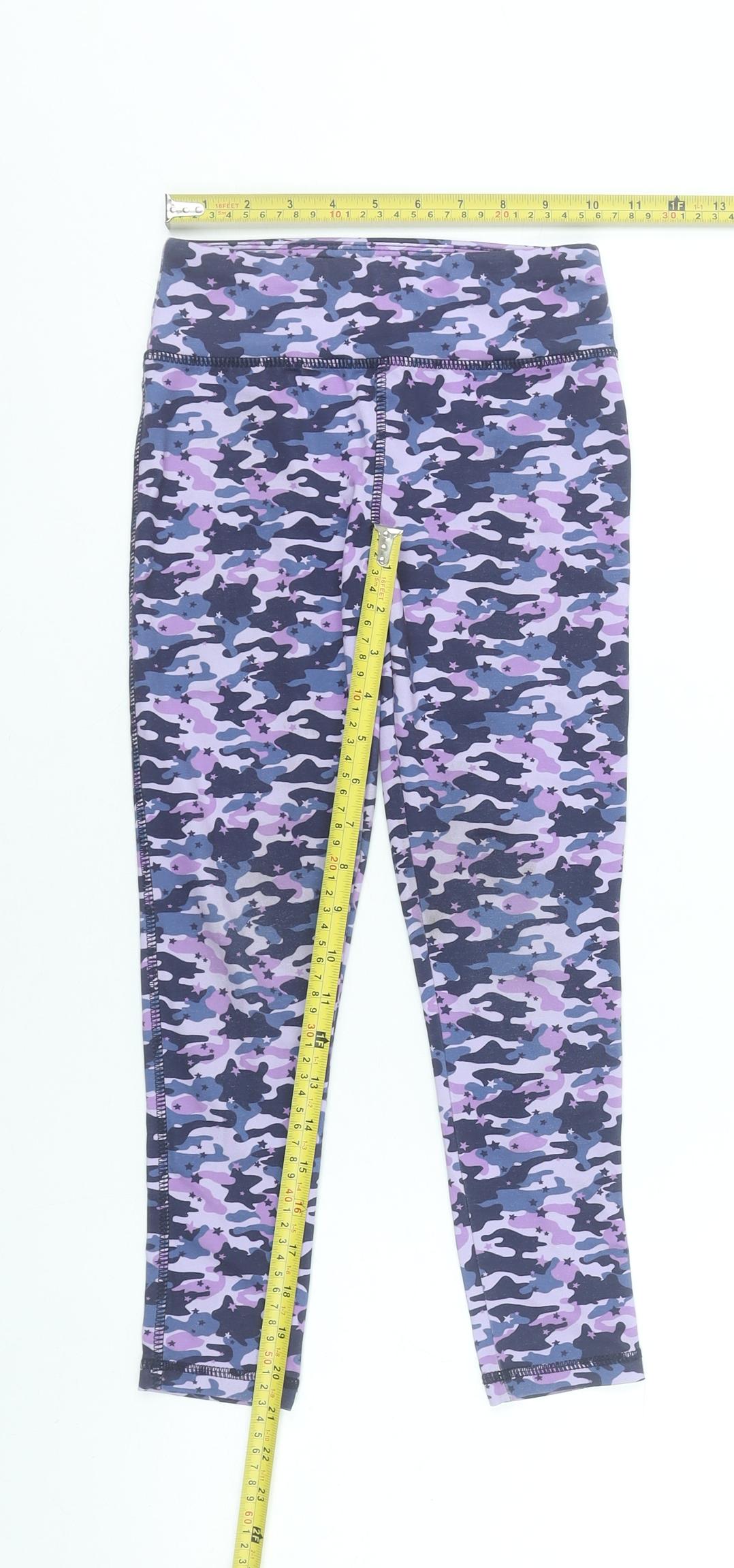 Dunnes Stores Girls Multicoloured Camouflage Activewear Leggings 7-8 Years
