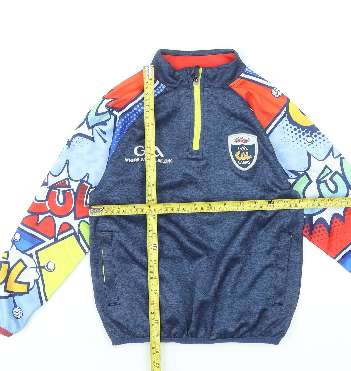 McKeever Boys Blue 2 Years Sports 1/4 Zip Graphic Sweatshirt