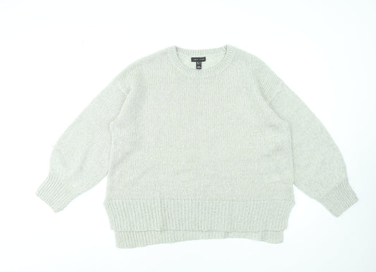 New Look Women Beige Knit Crew Neck Pullover Jumper M