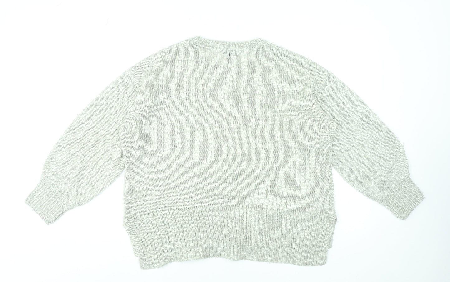 New Look Women Beige Knit Crew Neck Pullover Jumper M