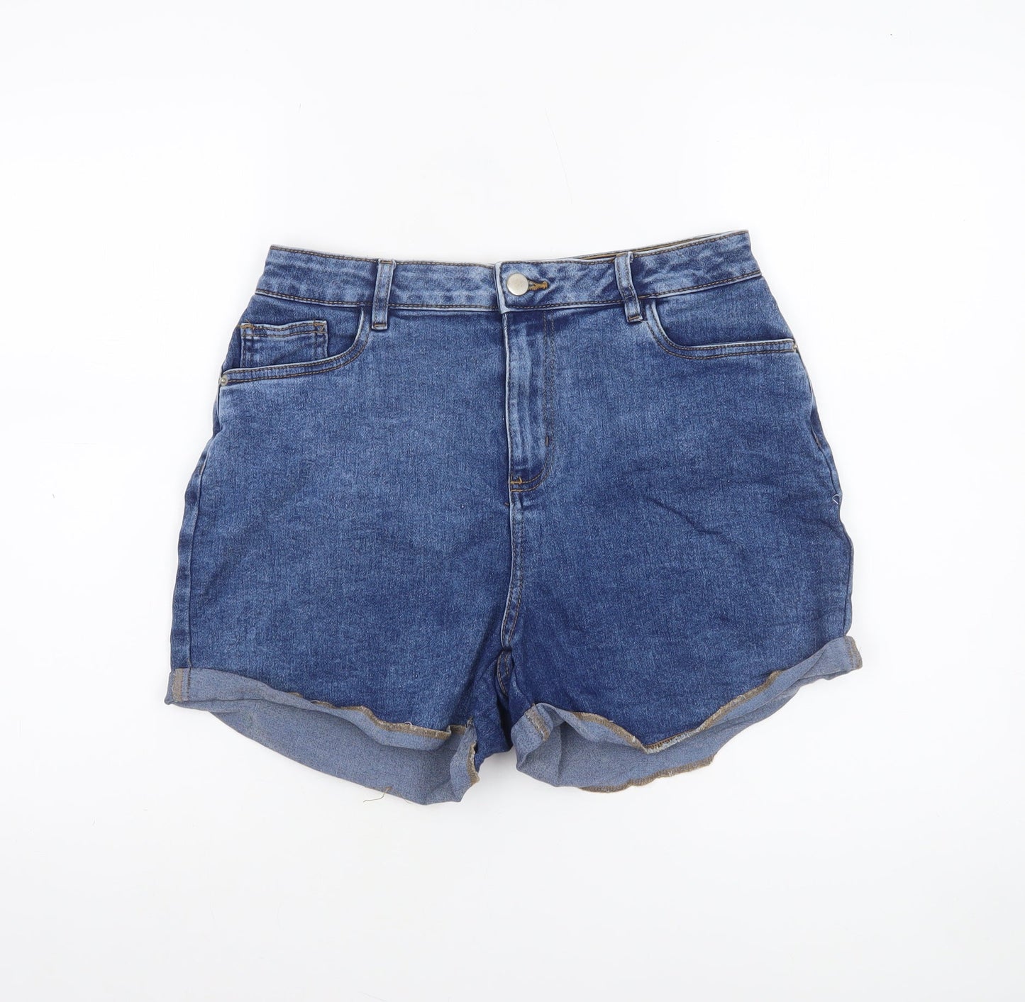 Dunnes Women’s Blue Denim Mom Shorts Size 12 High Waist