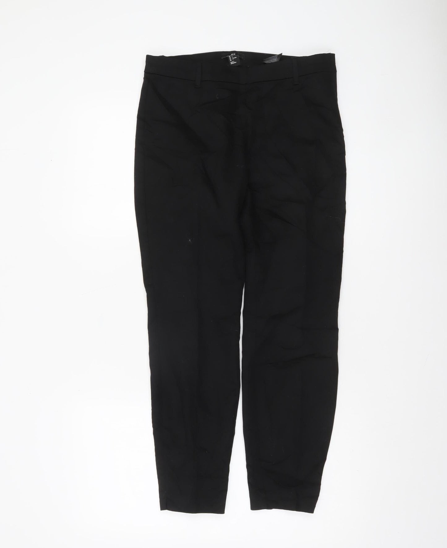H&M Women's Black Slim Fit Trousers Size 8 Cotton Blend