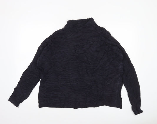 French Connection Women’s Black High Neck Knit Jumper Size L
