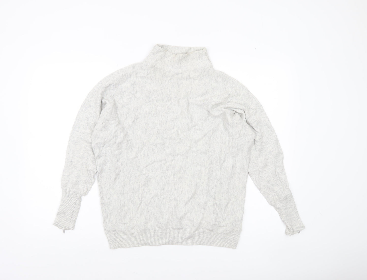 Mint Velvet Womens Grey Roll Neck Knit Pullover Jumper XS