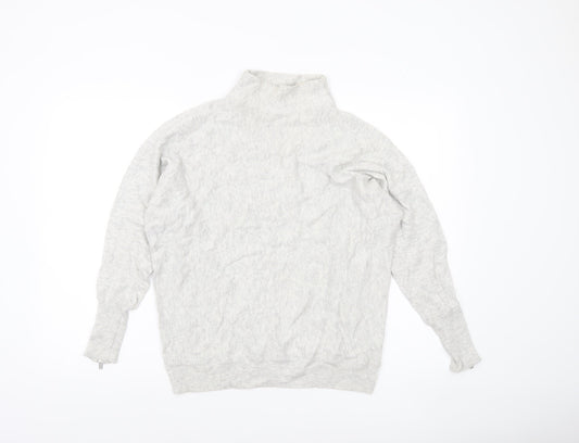 Mint Velvet Womens Grey Roll Neck Knit Pullover Jumper XS