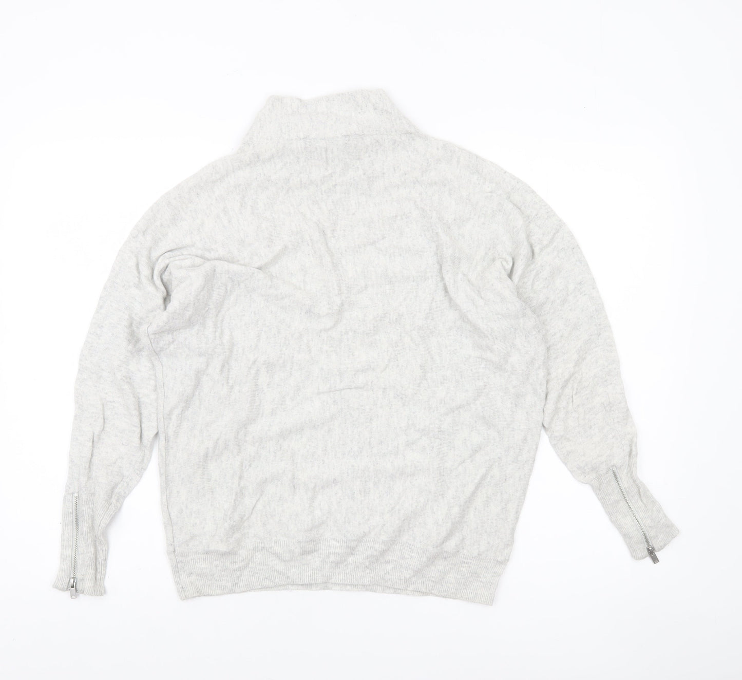 Mint Velvet Womens Grey Roll Neck Knit Pullover Jumper XS