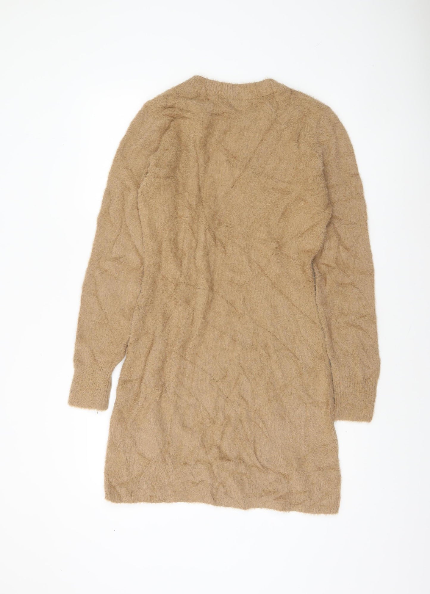 Hollister Women's Beige L Crew Neck Long Sleeve Pullover Jumper