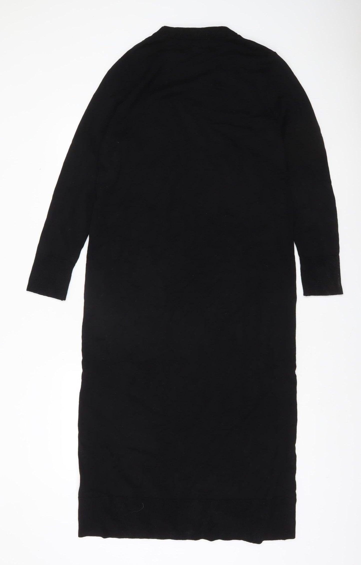 Zara Women's Black Knit Midi Sweater Dress Size S