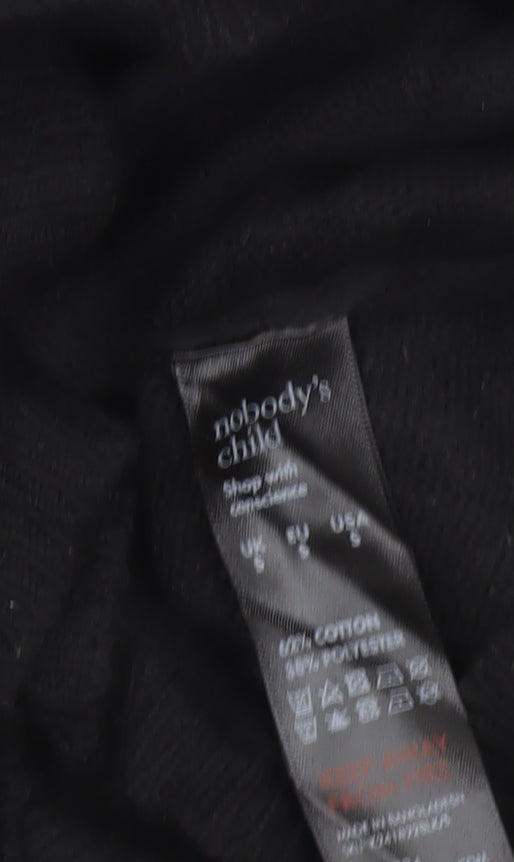 Nobody's Child Women's Black Crew Neck Knit Jumper Size S