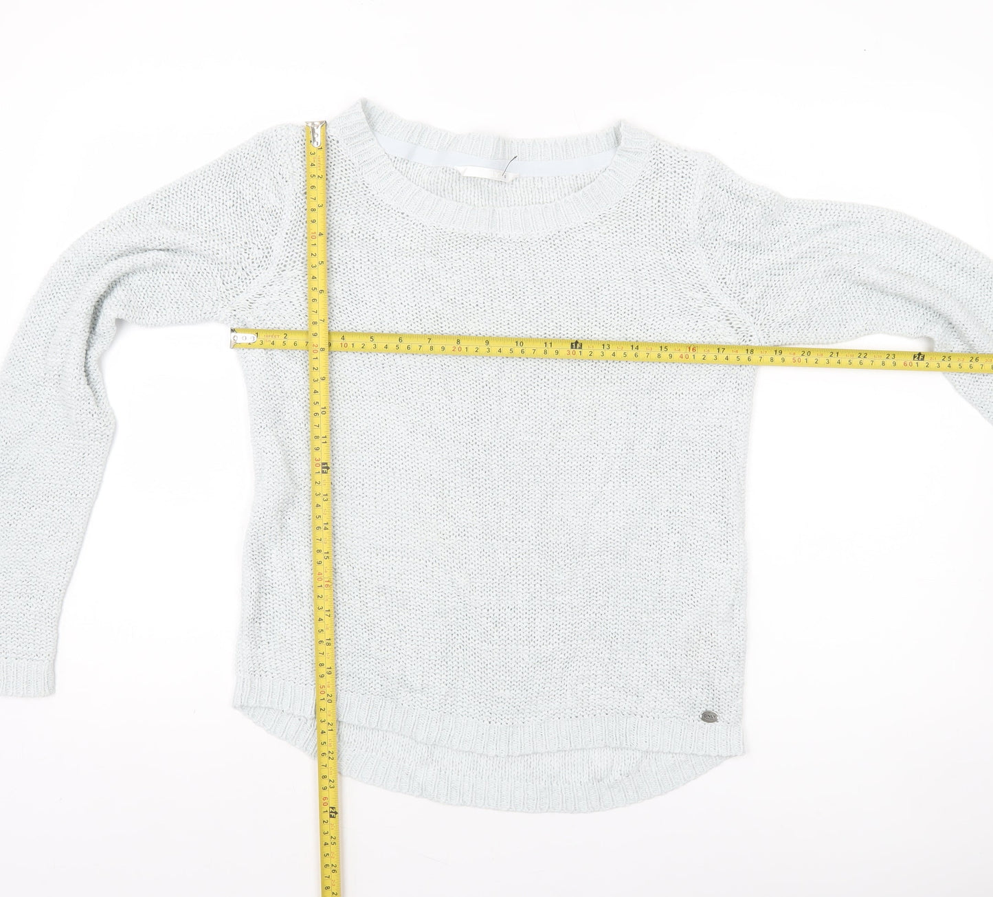 H&M Women’s White Knit Pullover Jumper Size S Casual Lightweight