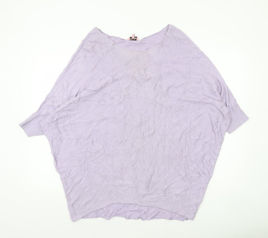 Phase Eight Women’s Purple Knit Relaxed Fit Jumper Medium