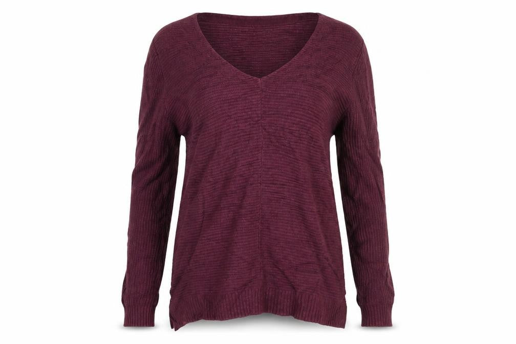 FatFace Women's Purple V-Neck Long Sleeve Jumper Size 10