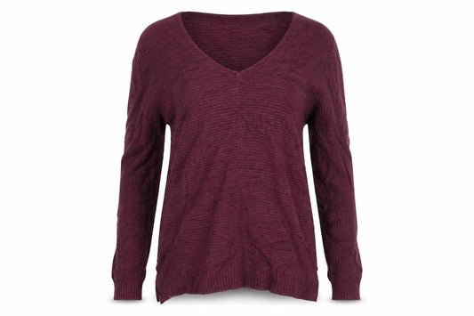 FatFace Women's Purple V-Neck Long Sleeve Jumper Size 10