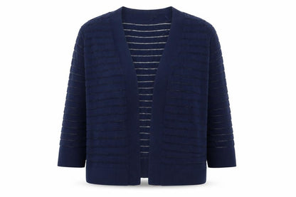 Tu Women Blue Open Knit Cardigan Size 12 Lightweight