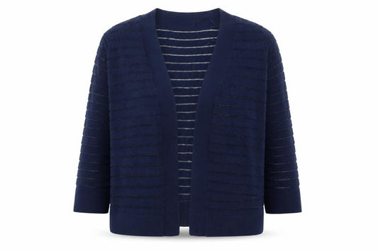 Tu Women Blue Open Knit Cardigan Size 12 Lightweight