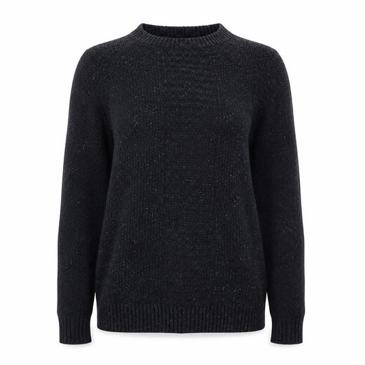 Hollister Womens Black Chunky Knit Crew Neck Pullover Jumper Size S