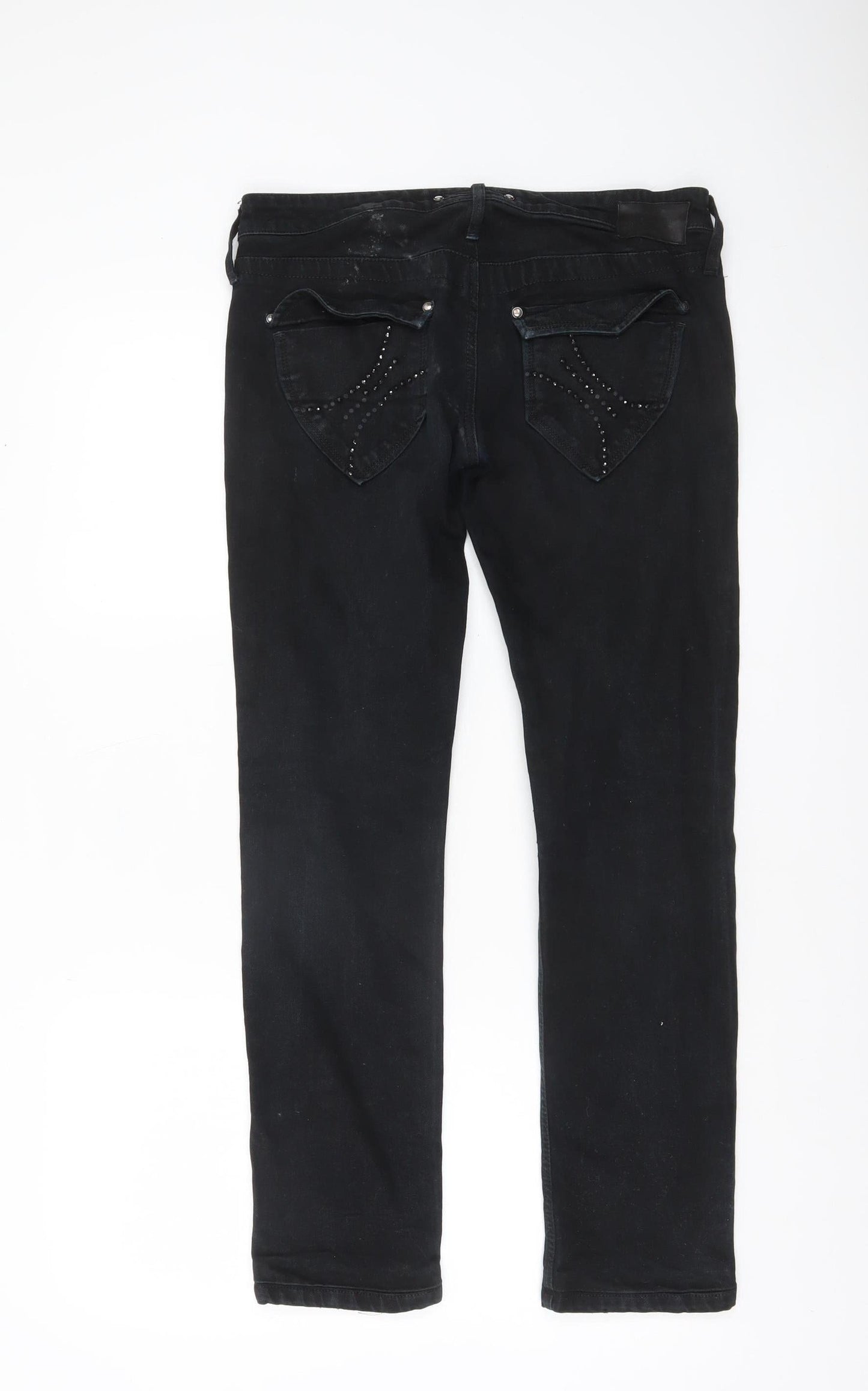 Fornarina Women's Black Skinny Stretch Jeans Size 28 Slim Fit