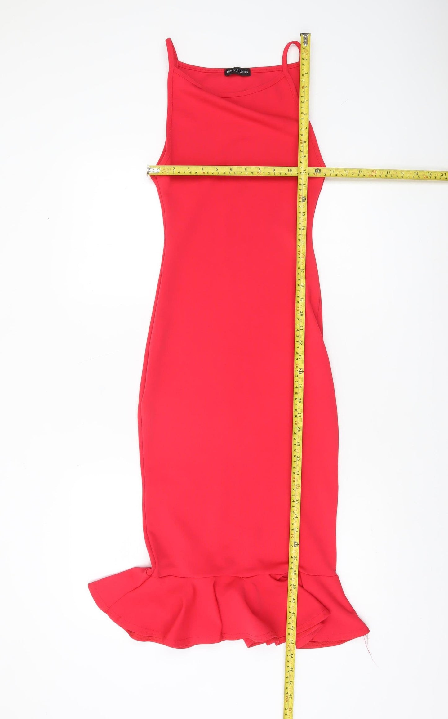 PrettyLittleThing Women’s Red Size 6 Bodycon Midi Dress