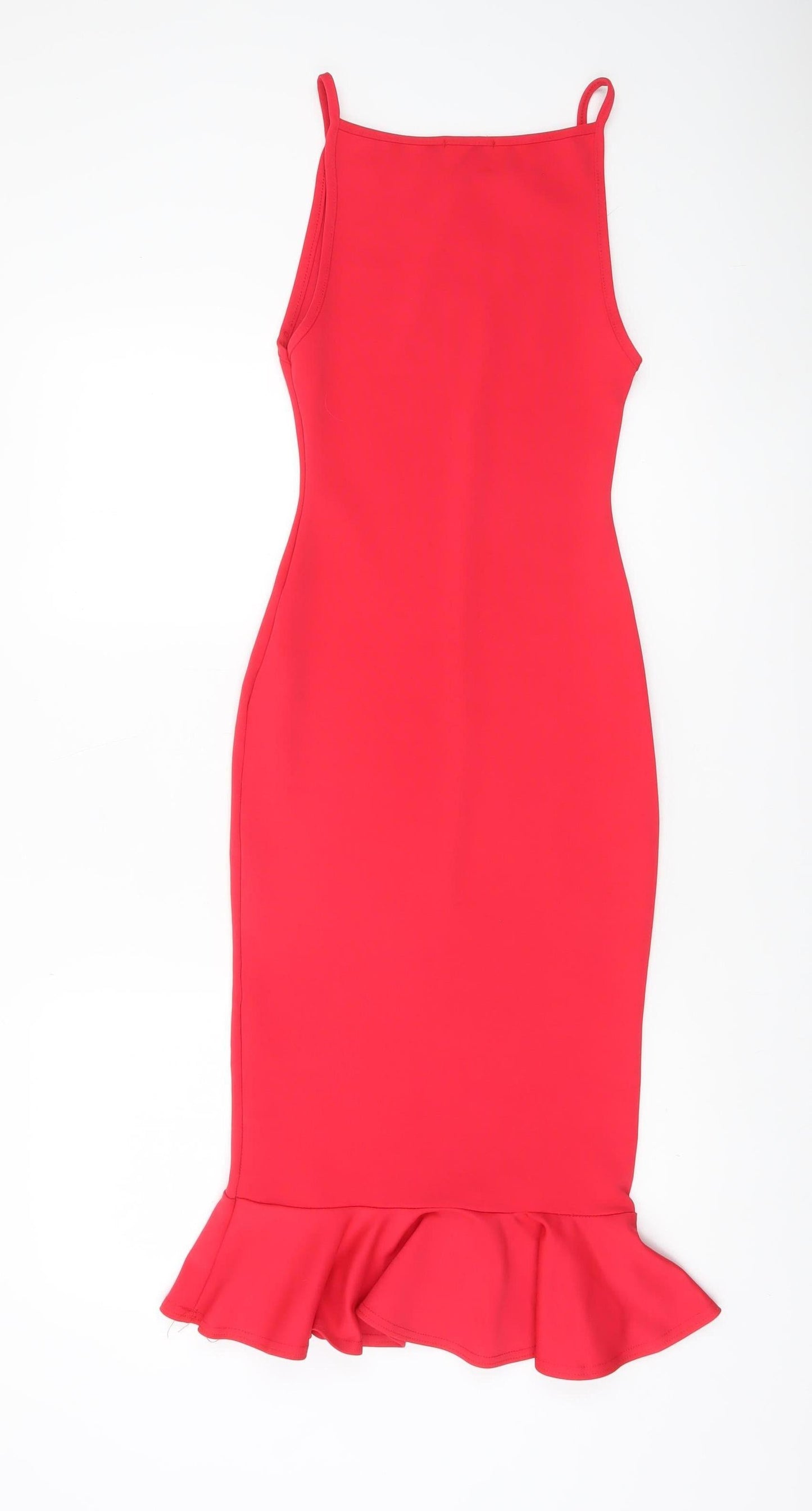 PrettyLittleThing Women’s Red Size 6 Bodycon Midi Dress