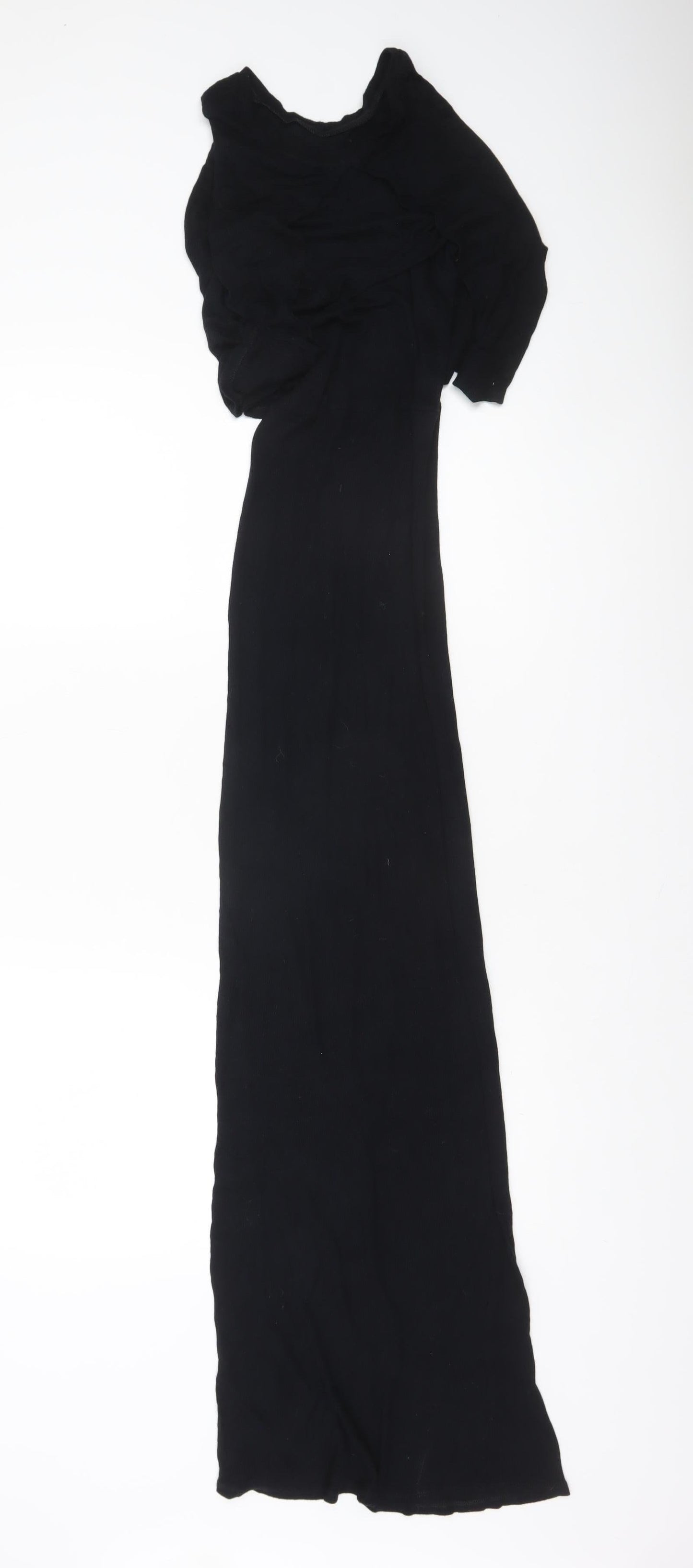 Topshop Women Black Size 8 Sleeveless Bodycon Long Dress