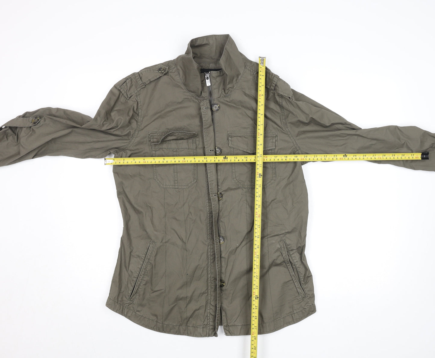 Buffalo David Bitton Women's Green Military Jacket M
