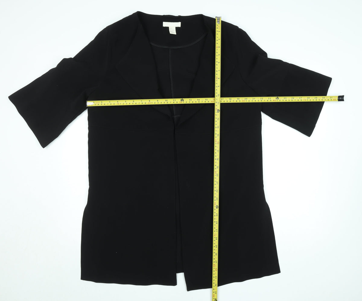 T Black Women's L Stretch Crepe Shawl Blazer Jacket