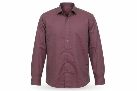Van Heusen Men's Burgundy Long Sleeve Formal Dress Shirt Size 40
