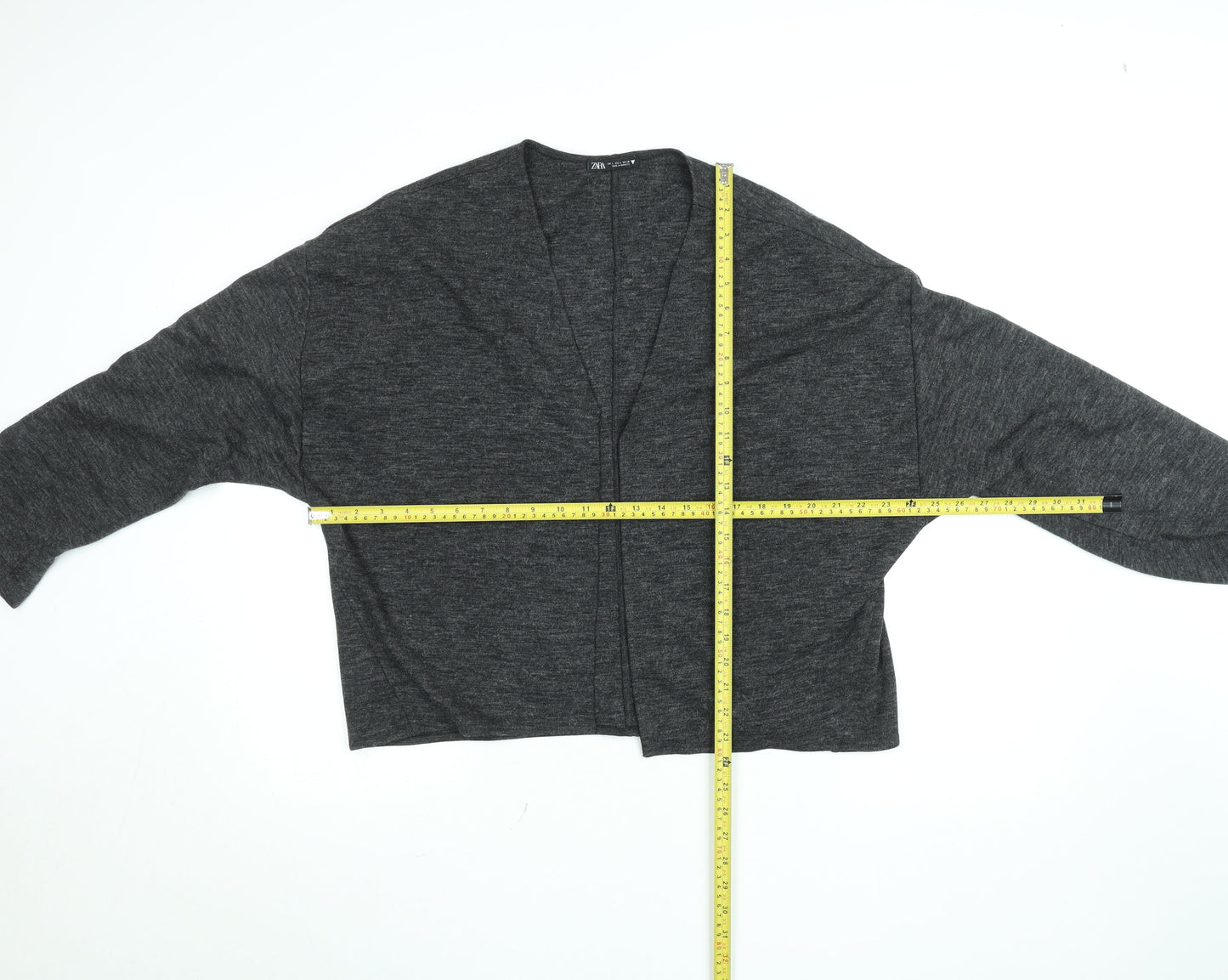 Zara Women’s Grey Relaxed Knit Open Cardigan L